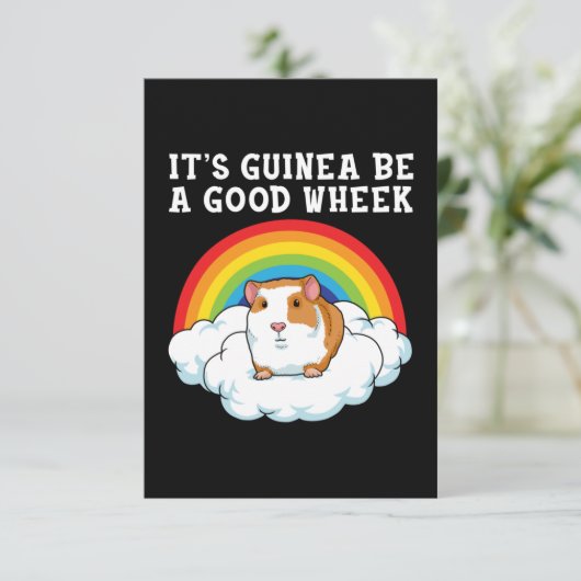 Carte De Remerciements Guinée Pig Wheek (Debout devant)
