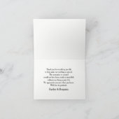 Carte De Remerciements Guirlandes de lumière sur tableau noir  Calligraph (Intérieur)