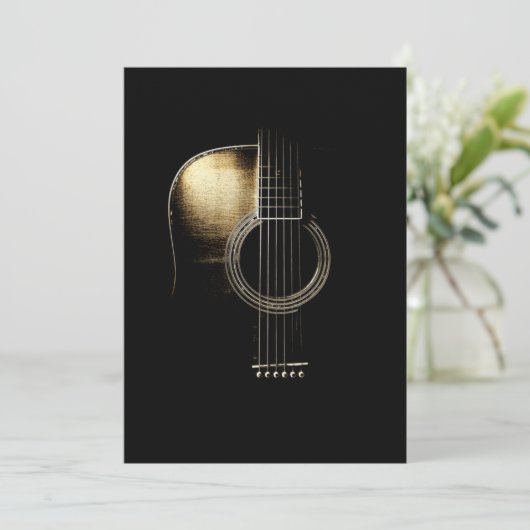 Carte De Remerciements Guitare acoustique Lite (Debout devant)