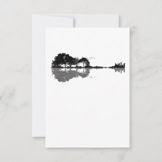 Carte De Remerciements Guitare acoustique Nature Est Musique Bass Guitari