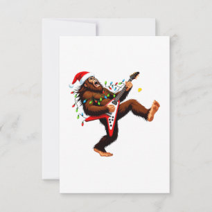 Carte De Remerciements Guitare électrique Bigfoot Sasquatch Noël 2026