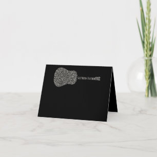 Carte De Remerciements Guitare Lover Guitare Notes Cadeau