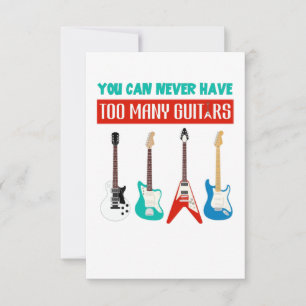 Carte De Remerciements Guitare Lover Vous Ne Pouvez Jamais Avoir À Beau