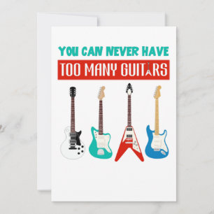 Carte De Remerciements Guitare Lover Vous Ne Pouvez Jamais Avoir Beaucou