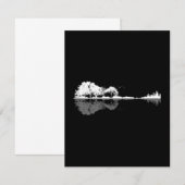 Carte De Remerciements Guitare naturelle (Devant / Derrière)