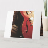 Carte De Remerciements Guitare rouge mieux (Dos)