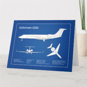 Carte De Remerciements Gulfstream G500 - Plan directeur de l'avion ABD