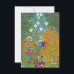 Carte De Remerciements Gustav Klimt - Jardin des fleurs<br><div class="desc">Jardin aux fleurs - Gustav Klimt en 1905-1907</div>