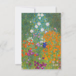 Carte De Remerciements Gustav Klimt - Jardin des fleurs<br><div class="desc">Jardin aux fleurs - Gustav Klimt en 1905-1907</div>