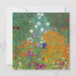 Carte De Remerciements Gustav Klimt - Jardin des fleurs<br><div class="desc">Jardin aux fleurs - Gustav Klimt en 1905-1907</div>