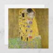 Carte De Remerciements Gustav Klimt - Le baiser (Devant / Derrière)