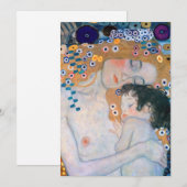 Carte De Remerciements Gustav Klimt - Mère et Enfant (Devant / Derrière)