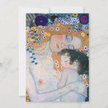 Carte De Remerciements Gustav Klimt - Mère et Enfant<br><div class="desc">Mère et Enfant (détail de trois ans de femme) - Gustav Klimt,  Huile sur toile,  1905</div>