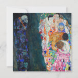 Carte De Remerciements Gustav Klimt - Mort et vie<br><div class="desc">Décès et vie - Gustav Klimt,  Huile sur toile,  1910-1915</div>