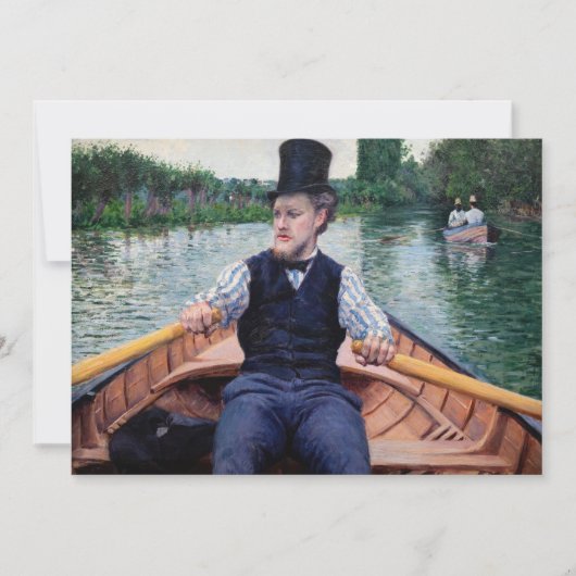 Carte De Remerciements Gustave Caillebotte - Bateau (Devant)
