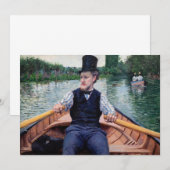 Carte De Remerciements Gustave Caillebotte - Bateau (Devant / Derrière)