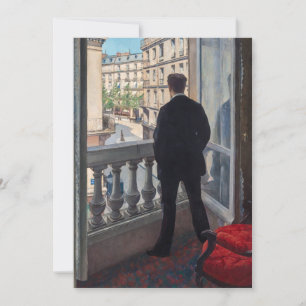 Carte De Remerciements Gustave Caillebotte - Jeune Homme à sa Fenêtre 