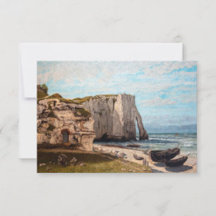 Carte De Remerciements Gustave Courbet - Falaises à Etretat après la temp