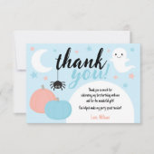 Carte De Remerciements Halloween bleu (Devant)