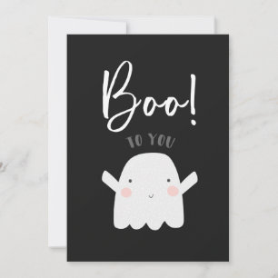 Carte De Remerciements Halloween "Boo to you", le beau fantôme