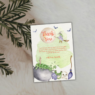 Carte De Remerciements Halloween Cauldron Baby brasse une douche