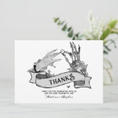 Carte De Remerciements Halloween Gothic Til Death Do Us Mariage du parti (Debout devant)