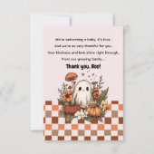 Carte De Remerciements Halloween Merci, Boo Baby shower (Devant)