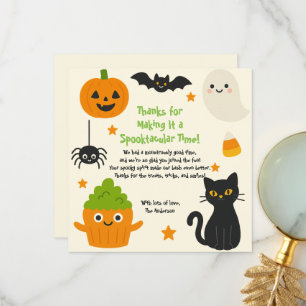 Carte De Remerciements Halloween modifiable - La fête du petit monstre