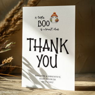 Carte De Remerciements Halloween Petit Boo Baby shower plat