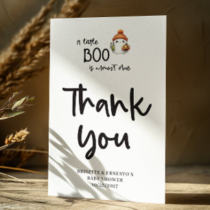 Carte De Remerciements Halloween Petit Boo Baby shower plat