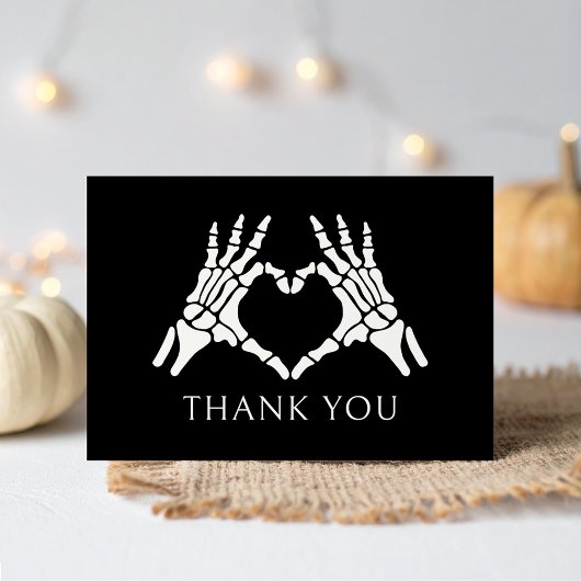 Carte De Remerciements Halloween Petit Boo Baby shower squelette