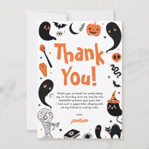 Carte De Remerciements Halloween Photo Anniversaire fête