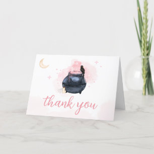 Carte De Remerciements Halloween rose Un bébé brasse