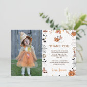Carte De Remerciements Halloween Super Cute Ghost Photo (Debout devant)
