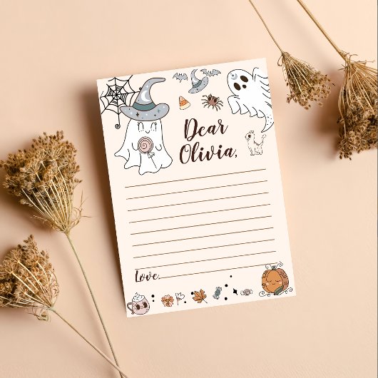 Carte De Remerciements Halloween Super mûre Fantôme Temps Capsule Note Me