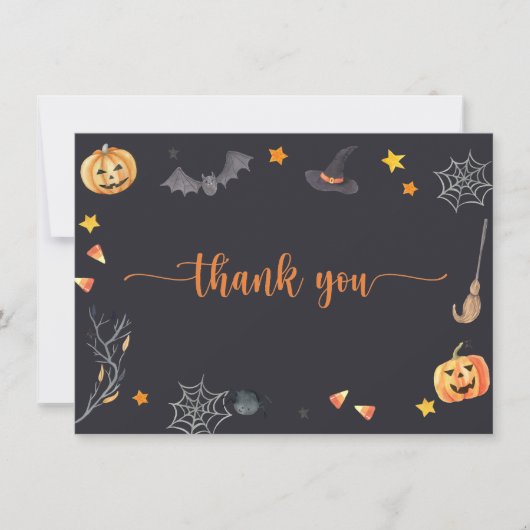 Carte De Remerciements Halloween Trick or Treat  (Devant)