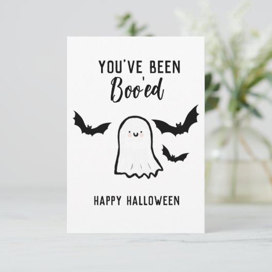 Carte De Remerciements Halloween Youve Been Boo ed (Debout devant)