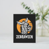 Carte De Remerciements Halloween Zebra (Debout devant)