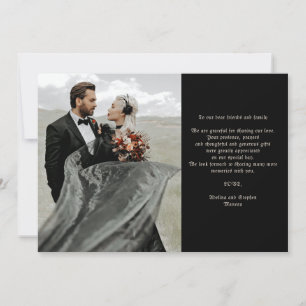 Carte De Remerciements Hallowen Gothic Skuls Tarot Le Mariage des amoureu