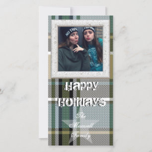 Carte De Remerciements HAMbyWG - Joyeuses fêtes Faux Frame Plaid