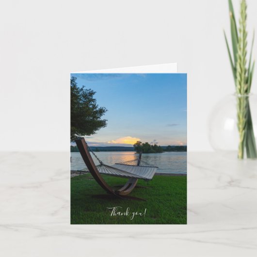 Carte de remerciements Hammock pittoresque (Devant)