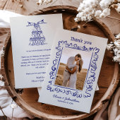 Carte De Remerciements Hand Drawn Doodles Wedding