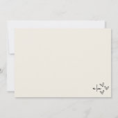 Carte De Remerciements Hand Drawn Vintage Wedding (Dos)