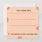 Carte De Remerciements Hand-Lettered Orange Thank You Card (Dos)