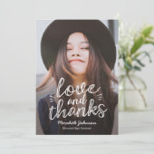 Carte De Remerciements Handscript Happiness EDITABLE COULEUR Photo (Debout devant)