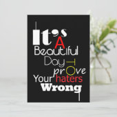 Carte De Remerciements Happiness Quote It Is A Beautiful Day (Debout devant)