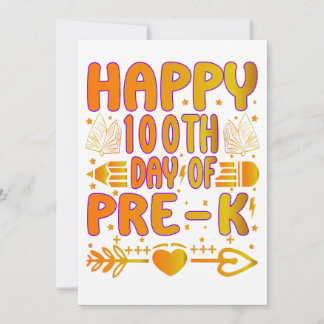 Carte De Remerciements Happy 100th Day of Pre-K Wedding Thank You Card | 
