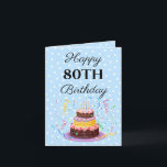 Carte De Remerciements Happy 80th Birthday<br><div class="desc">Cherchez-vous une carte d'anniversaire ? Nous l'avons juste pour vous.</div>