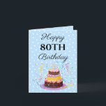 Carte De Remerciements Happy 80th Birthday<br><div class="desc">Cherchez-vous une carte d'anniversaire ? Nous l'avons juste pour vous.</div>
