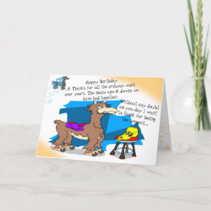Carte De Remerciements Happy Birthday llama